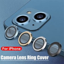 Metal Ring Camera Lens Protectors Glass For iPhone 15 Pro Max 12 14 Plus 13 Pro