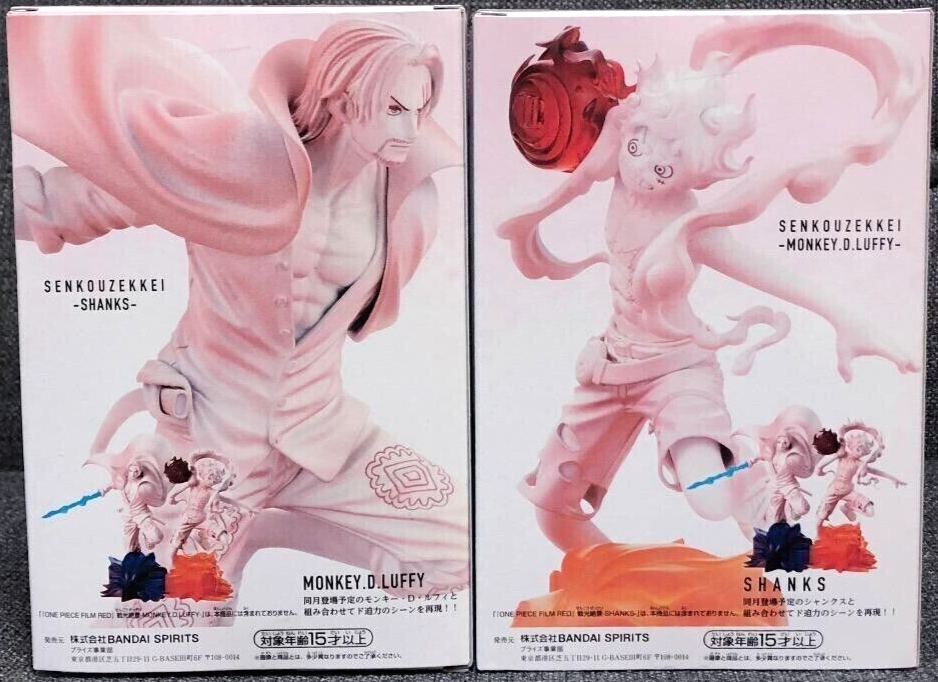 One Piece Film Red Monkey D Luffy & Shanks Figures SenkouZekkei
