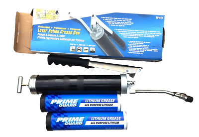 Plews 30-475 Professional Heavy-Duty  Lever Grease Gun w 2-14 oz Lithium  Grease
