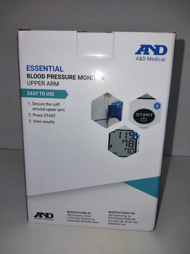 A&D Medical Essential Digital Blood Pressure Monitor Upper Arm NEW in Box UA-611 - Picture 2 of 5