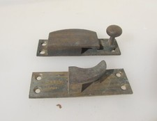 Antique Brass Sash Window Latch Lock Fastener Catch Old Handle "WHISTONS"