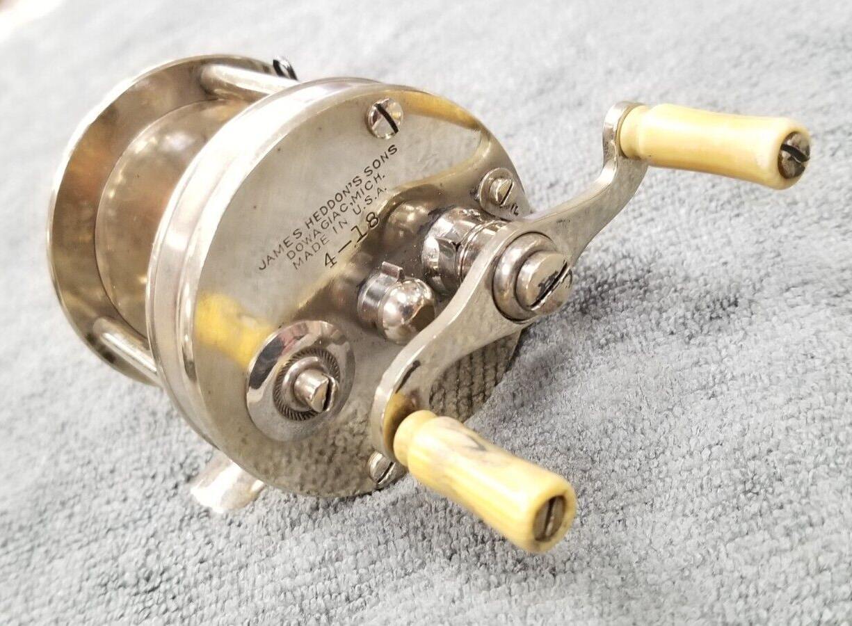 Vintage James Heddon’s Sons Fly Fishing Reel 418 "Windshield Wiper