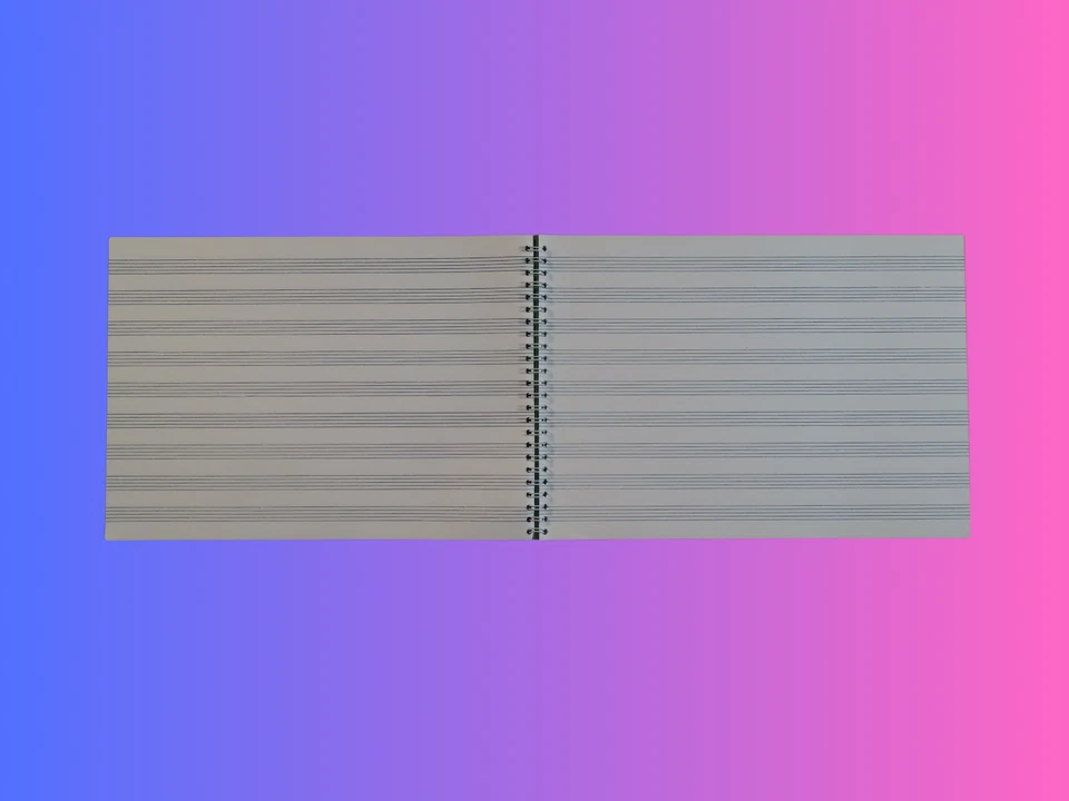 Music Manuscript Book, 9 Staves - 50 pages, spiral bound - Image 3 of 3