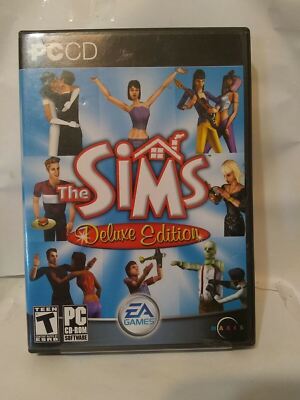 The Sims Deluxe Edition PC Game Big Box Fun People Simulator Computer Game