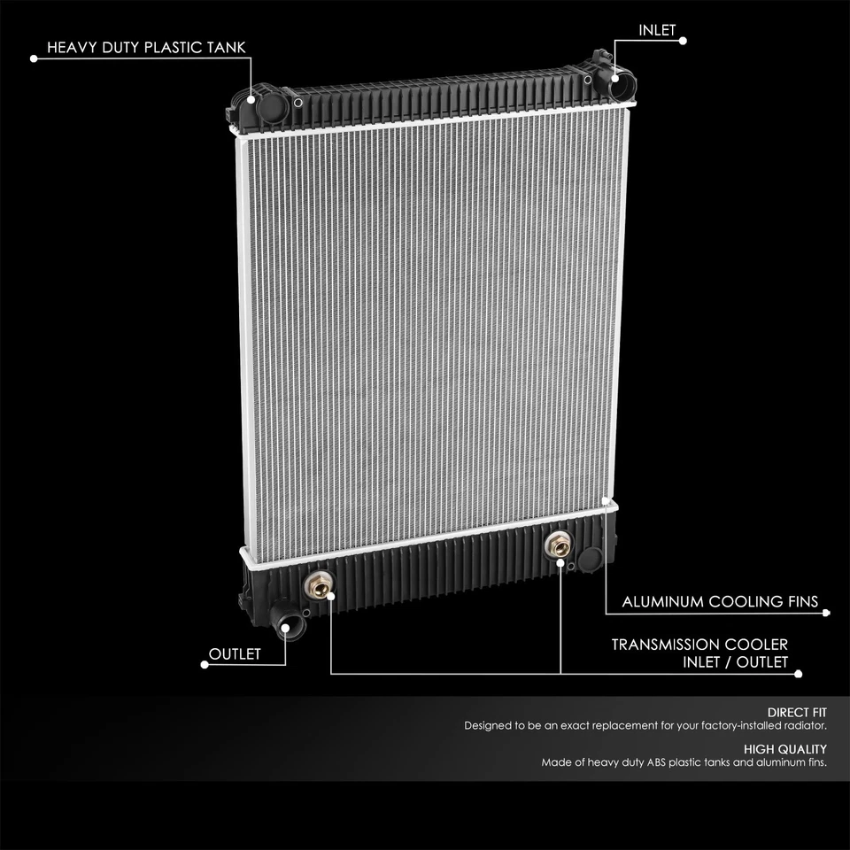 Radiador de 2 filas para Freightliner M2 106/M2 100/B2/Business Class M2 2003-2011 Foto 2 de 4