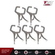 5 Pcs Swivel Pad Locking C-Clamp Locking Pliers 6 Inch With Entrained Gasket