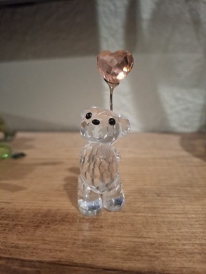 Swarovski Figurine - 842933 Kris Bear ''I Love You'' Pink Heart Balloon 2.25'' Tall