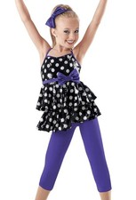Dance Costume Intermediate Child Purple Weissman 7886 Jazz Tap Clogging Musical