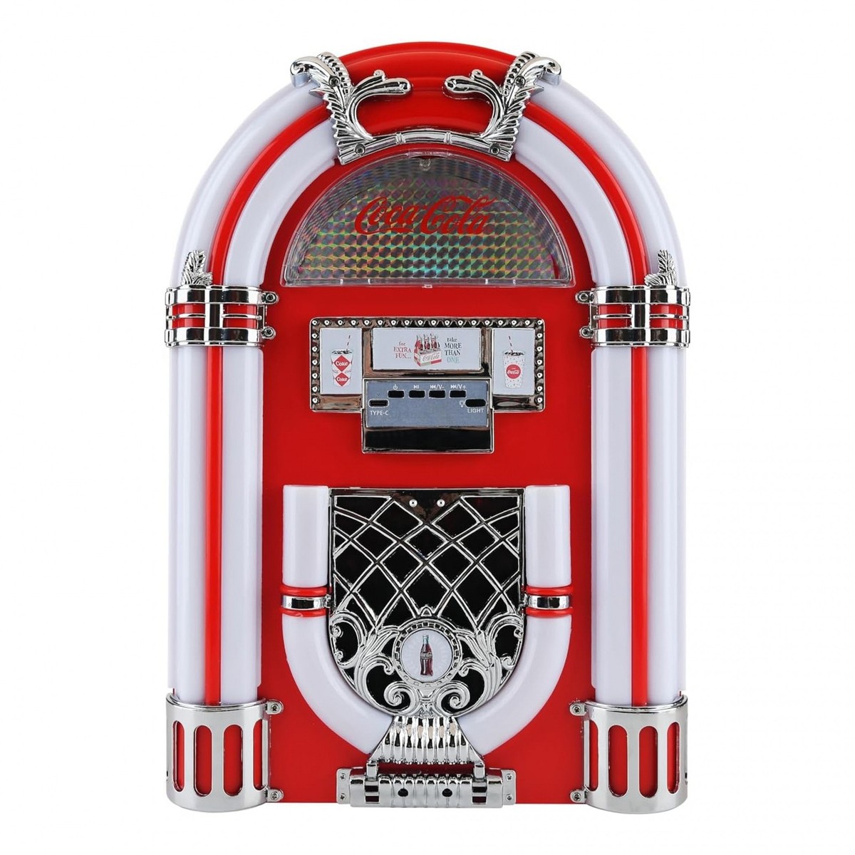 Coca-Cola Retro Jukebox Speaker with Bluetooth and FM Radio