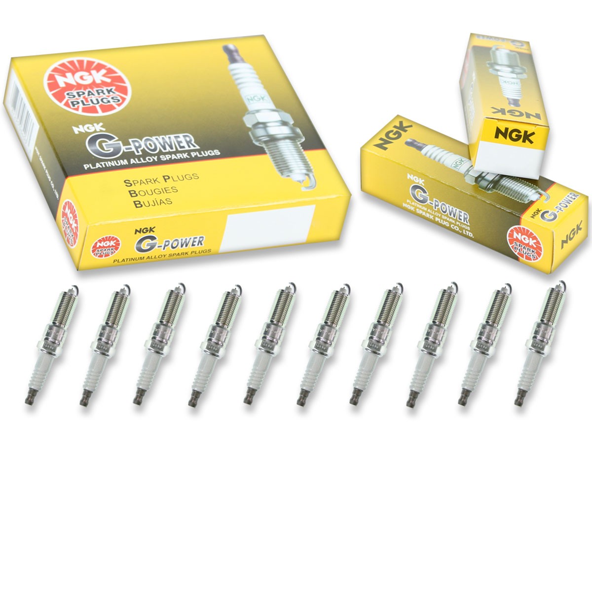 10 pc NGK 3381 LZTR5AGP G-Power Spark Plugs for TE10PMC5 RE14PMC ITL16TT vl