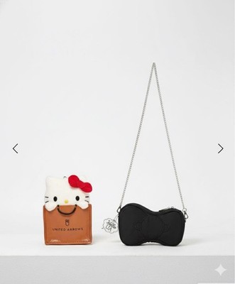 Hello Kitty x UNITED ARROWS Schultertasche mit Charm Set Limited Edition Neu