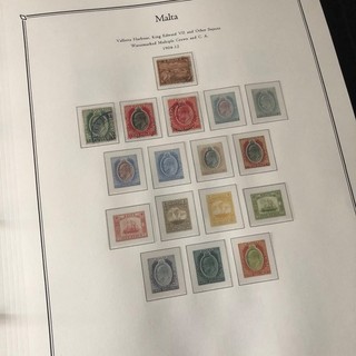 Collezione Malta al 1970 a Palo Alto raccoglitore senza cerniera 100 MH e francobolli usati