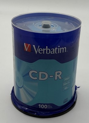 Verbatim 94554 52x CD-R 700MB Capacity Gray 100/Pack