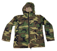 Vintage 90s FMI Reversible Desert Woodland Camo Jacket Large Made In USA
