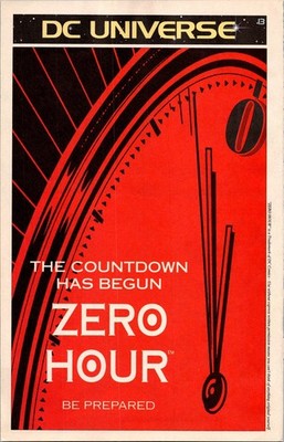 DC Universe Zero Hour Print Ad Vintage Comic Book Promo 1994 Red Black