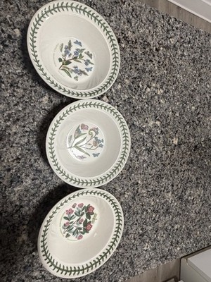 Set of Three Botanical Gardens Plates. Made In England
