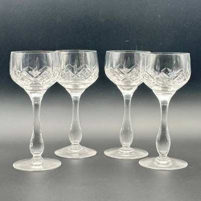 Stuart Glencarry geschliffene Kristall Wein/Hock Gläser x4