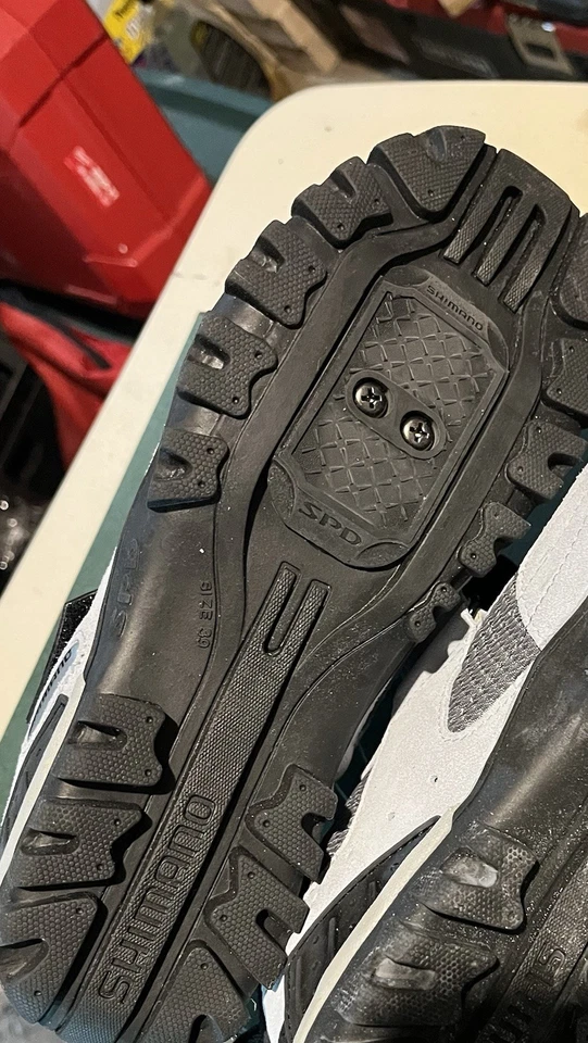 Tênis de ciclismo feminino SHIMANO SH-MT40WL SPD mountain bike camurça em pó azul 6 - Imagem 4 de 4