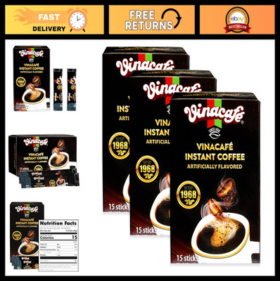 Vietnamese Instant Black Coffee Mix - 45 Sticks, Iced Cafe Den Da, Single Serve
