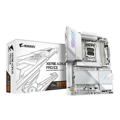 GIGABYTE X870E AORUS PRO ICE AMD AM5 LGA 1718 ATX DDR5 4x M.2 Wi-Fi Motherboard