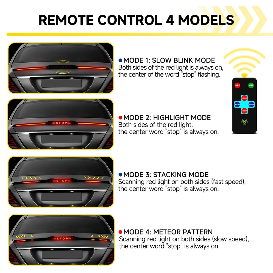 PARA HONDA CIVIC CUPÉ ALERÓN MALETERO ALERÓN FRENO LUZ INTERMITENTE ROJO UNIVERSAL Foto 2 de 4