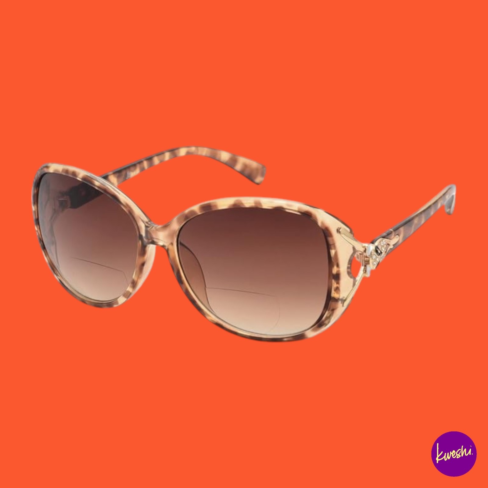 JM Women's Bifocal Reading Sunglasses, UV Protection, Gradient Lens, +1.50