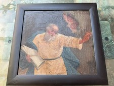 ANTICO DIPINTO AD OLIO EVANGELISTA XIX SECOLO
