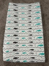 Baby Changing Pad Cover - Cotton, Whales, Ocean Theme