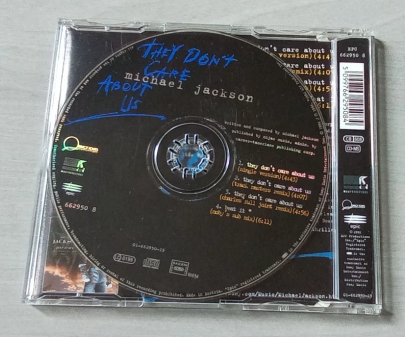 Michael Jackson - They Don´t Care About Us -Remix Maxi CD 1996 Blue Cover - Moby - Bild 2 von 4