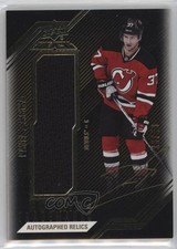 2016-17 UD Black Rookie Trademarks Relics 10/40 Pavel Zacha #RTR-PZ Auto 10ea