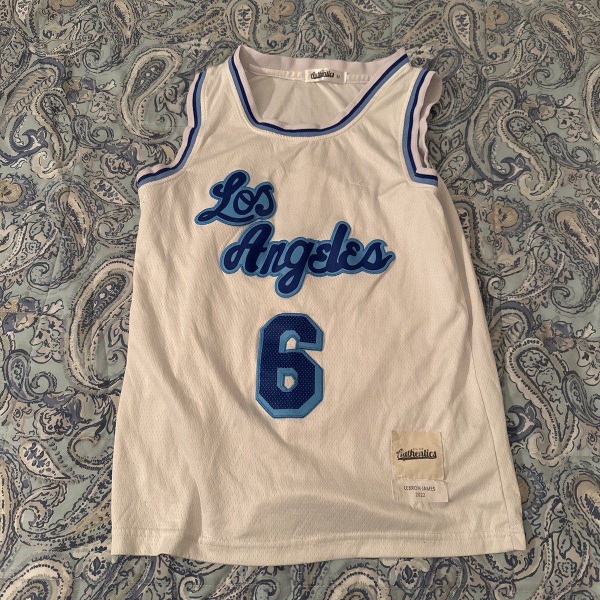 LEBRON JAMES CLASSIC AUTHENTICS LOS ANGELES LAKERS #6 NBA JERSEY YOUTH MEDIUM | eBay