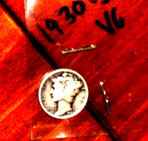 1930  SILVER MERCURY DIME - GRADES "VERY GOOD"