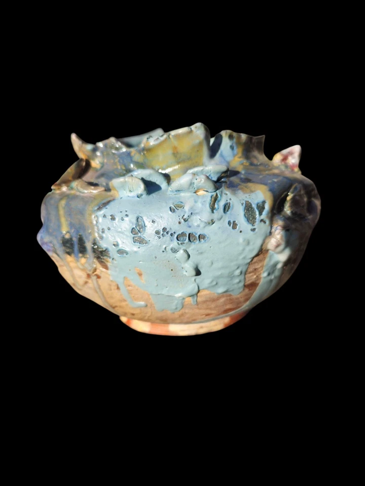 Lin Kensington Studio Art Pottery Sculpture Brutalist Avant GARDE moon Jar 8" - Image 4 of 4