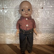1940's - 1950's Buddy Lee Doll In Lee Denim Pants 13 IN Doll