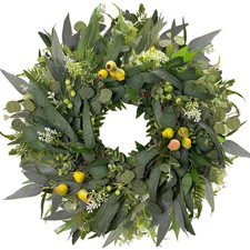 24 Inch Spring Eucalyptus Wreath for Front Door-Artificial Summer Greenery Wr...