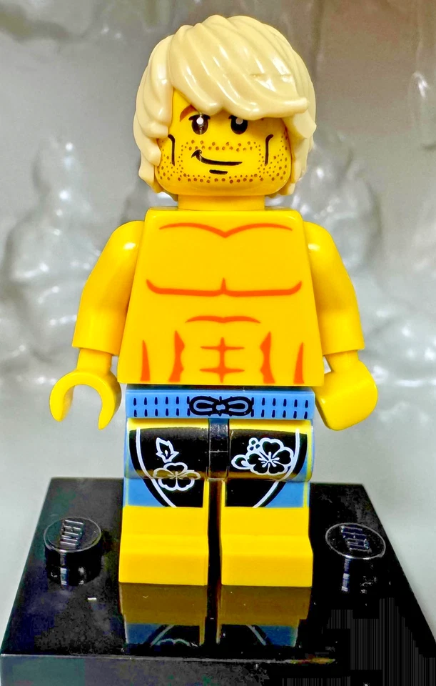 LEGO (8684) CMF Series 2 Surfer Surfboard Minifigure col02-15 Complete Set - Image 3 of 4