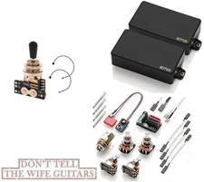 EMG ZW SET ZAKK WYLDE 81 + 85 BLACK SHORT SHAFT POTS + 3 POS TOGGLE SWITCH B289