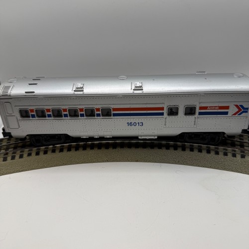 Coche de pasajeros Lionel 16013 Amtrak calibre O azul rojo raya vagón de tren iluminado | Condition: Used