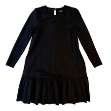 Banana Republic Black Ponte Drop Waist Dress Size 0 Minimalist Quiet Luxury