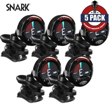 5-PACK Snark SN-6X Rechargeable Chromatic Clip-On Tuner - Optimized For Ukulele