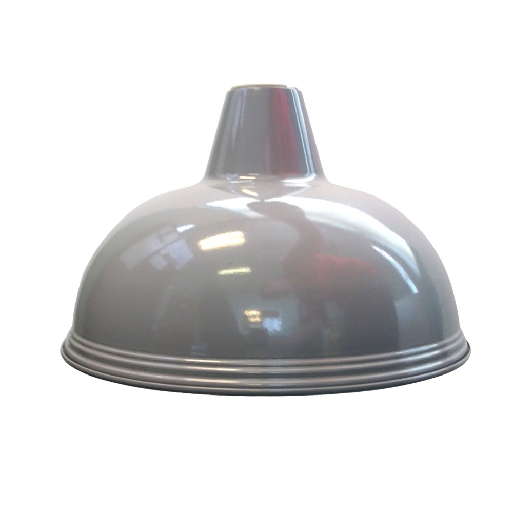 Litecraft Light Shade 26.6cm Fisherman Style Easy Fit Lampshade - Grey Clearance