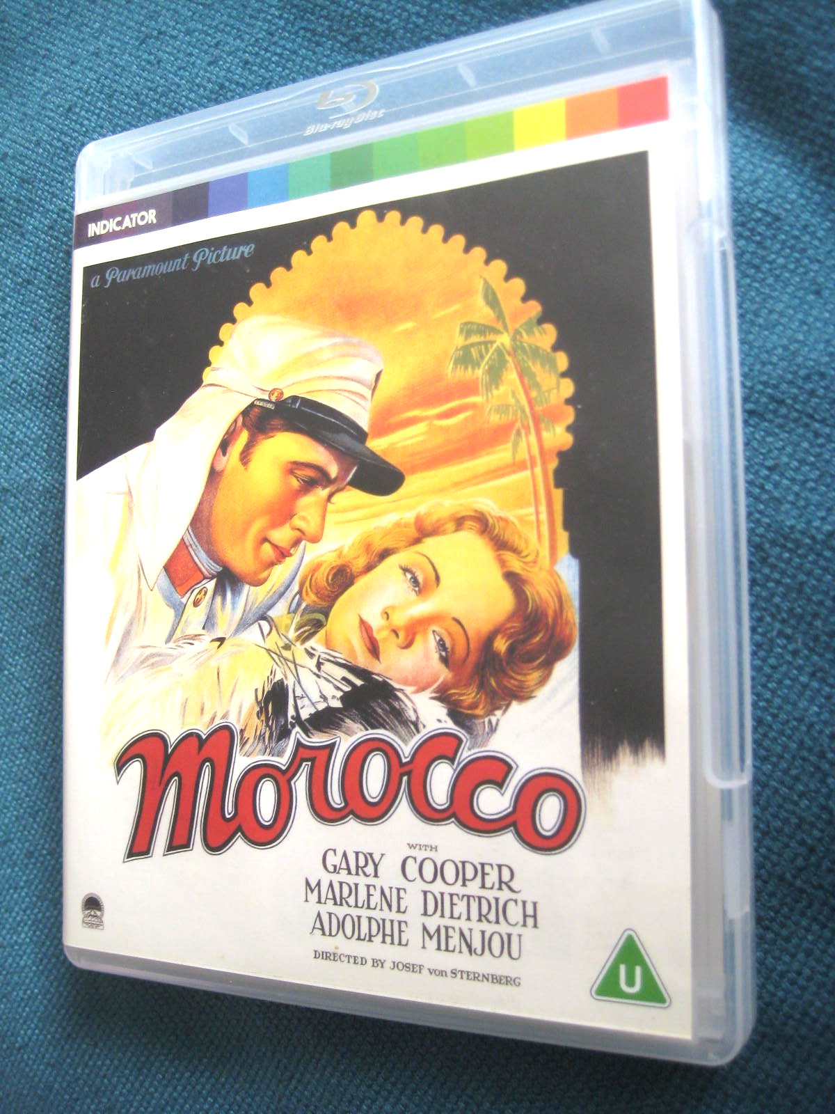 MOROCCO BLU RAY INDICATOR UK RELEASE REGION B GARY COOPER MINT DISC FREE P&P