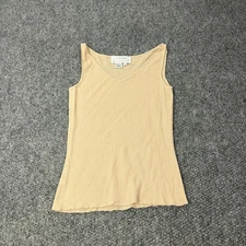 Vintage Saks Fifth Avenue Cashmere Tank Sweater Womens Small Beige Shell 90s