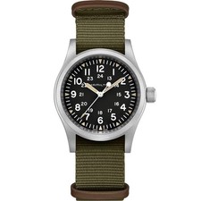 Hamilton Khaki Field Mechanical H69439931 Manual Wind 38mm Black Dial Box