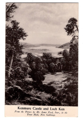 Kenmure Castle & Loch Ken New Galloway Kirkcudbrightshire Postkarte 1932
