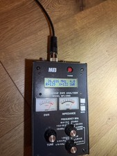 USED MFJ MFJ-259D Ham Radio HF VHF SWR Antenna Analyzer Box Frequency Counter