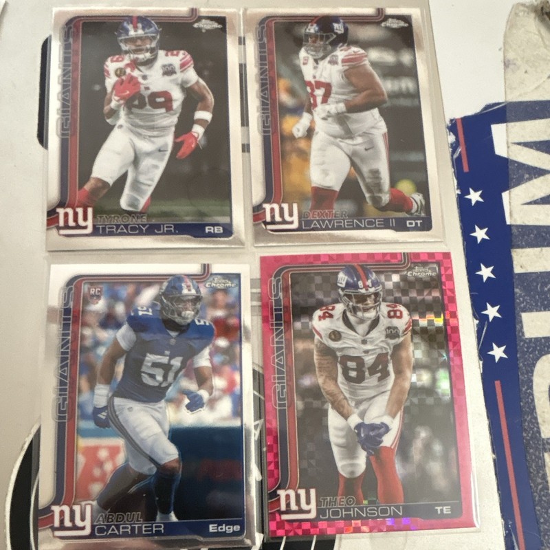 Topps Chrome NFL 2025 New York Giants Rookie RC 4 Card Lot #228 #230 #233 #350