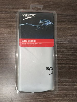 Speedo Solid Silicone Swim Cap (Speedo Gray ) One Size 751104 New