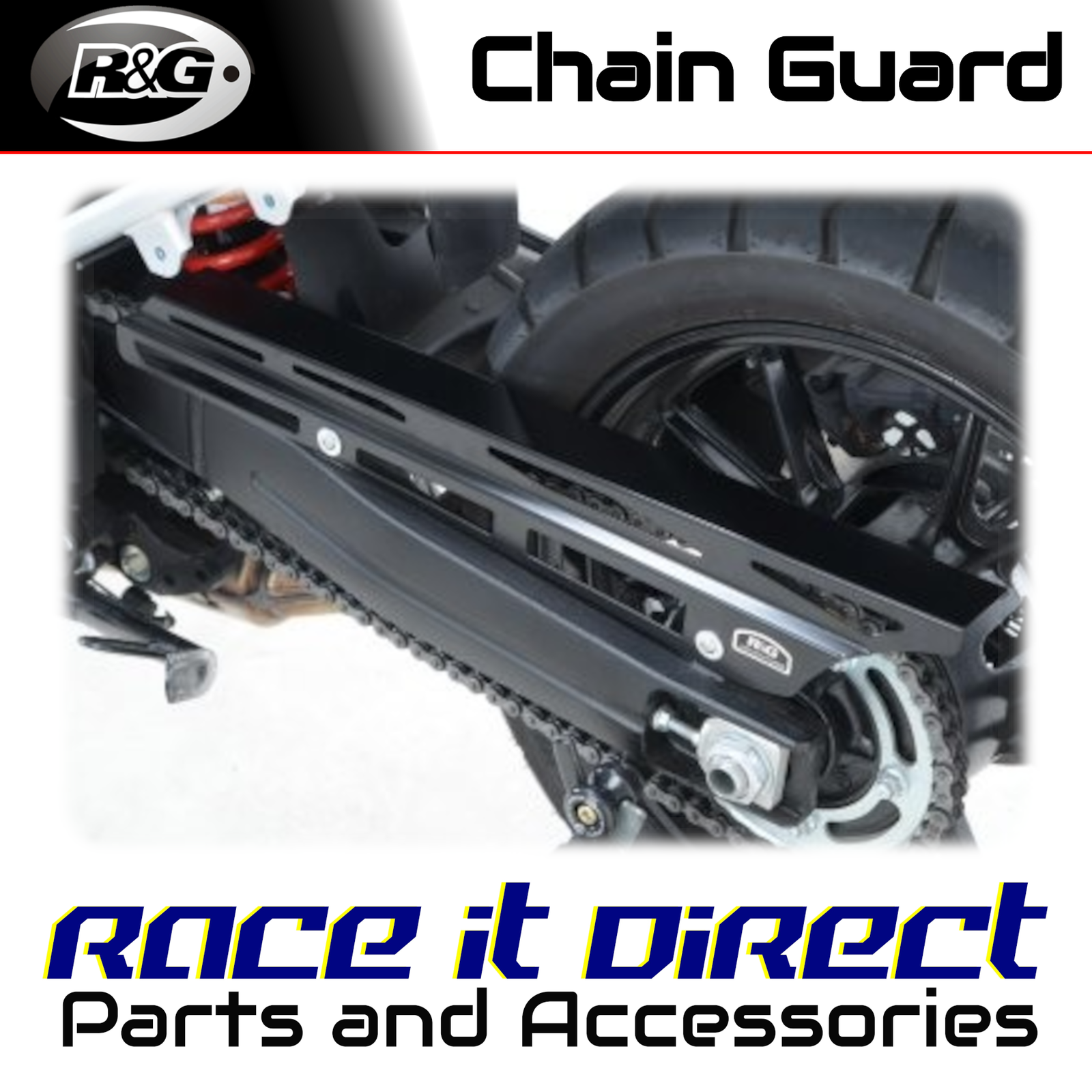 Chain and Belt Guards for Suzuki DL 1000XT V-Strom 2017-2019 Silver R&G