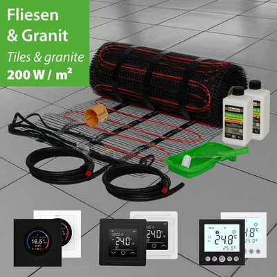 Chauffage Au Sol Électrique 200W Ensemble De Carrelage Pour Salle De Bain - Bild 1 von 4